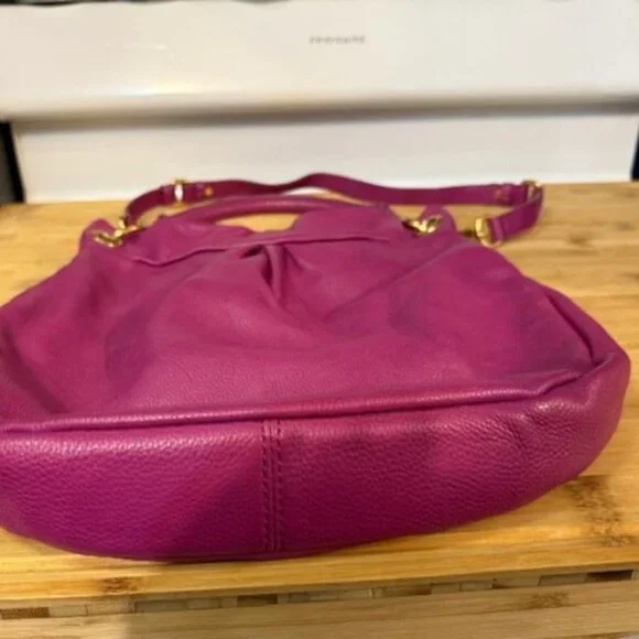 Vintage Y2K Marc Jacobs Raspberry Hillier Leather Hobo Bag - Picture 10 of 16